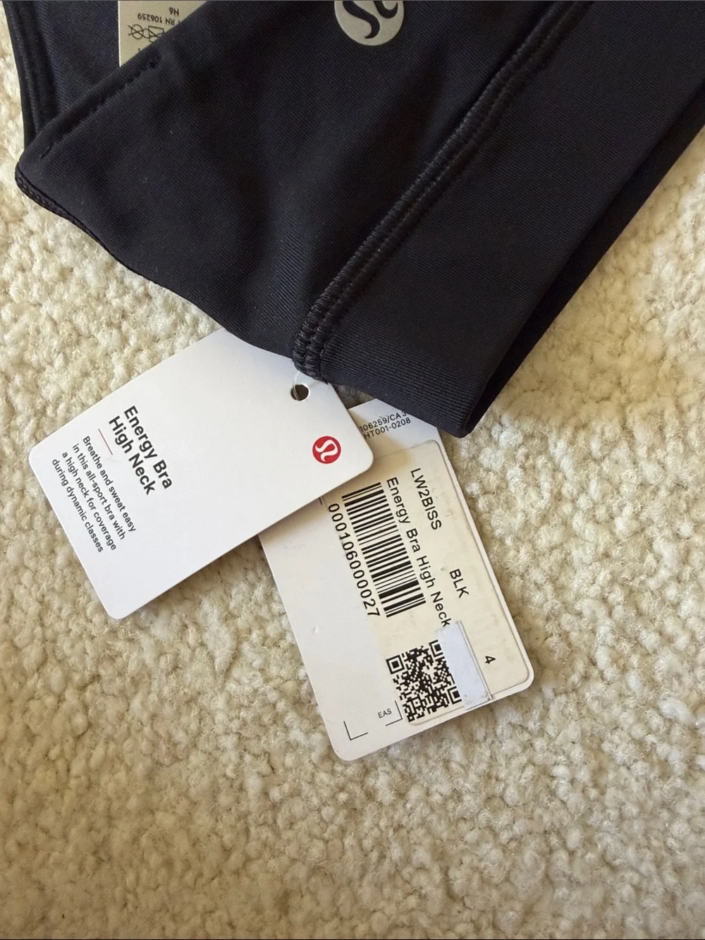 lululemon athletica Energy Bra High Neck in Black